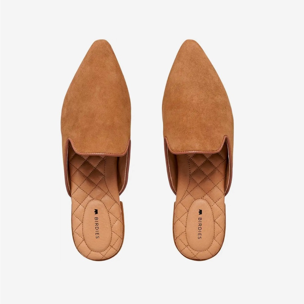 Birdies Dove Suede Mule - Golden Oak